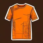 vibrant orange t-shirt image